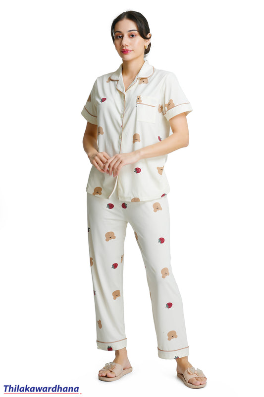 Printed 2pcs Night Dress Set