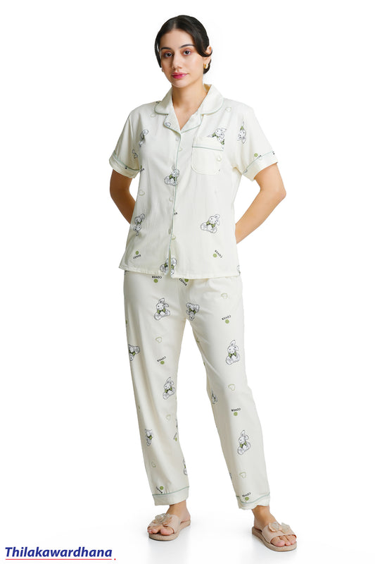 Printed 2pcs Night Dress Set