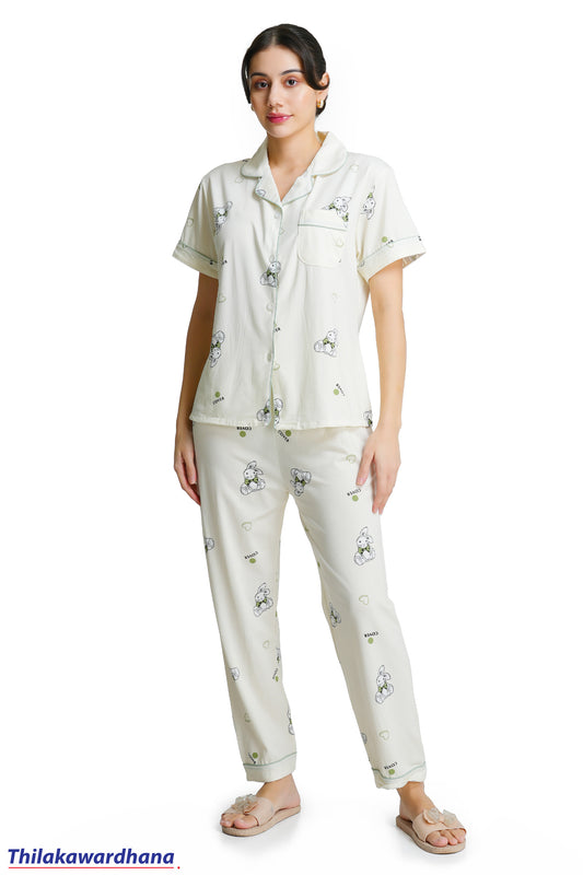 Printed 2pcs Night Dress Set