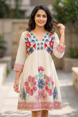 Indian Embroidered Midi Dress