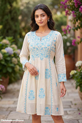Indian Embroidered Floral Dress