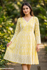 Indian Embroidered Floral Dress