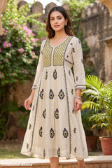 Indian Embroidered Floral Dress