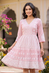 Indian Embroidered Floral Dress