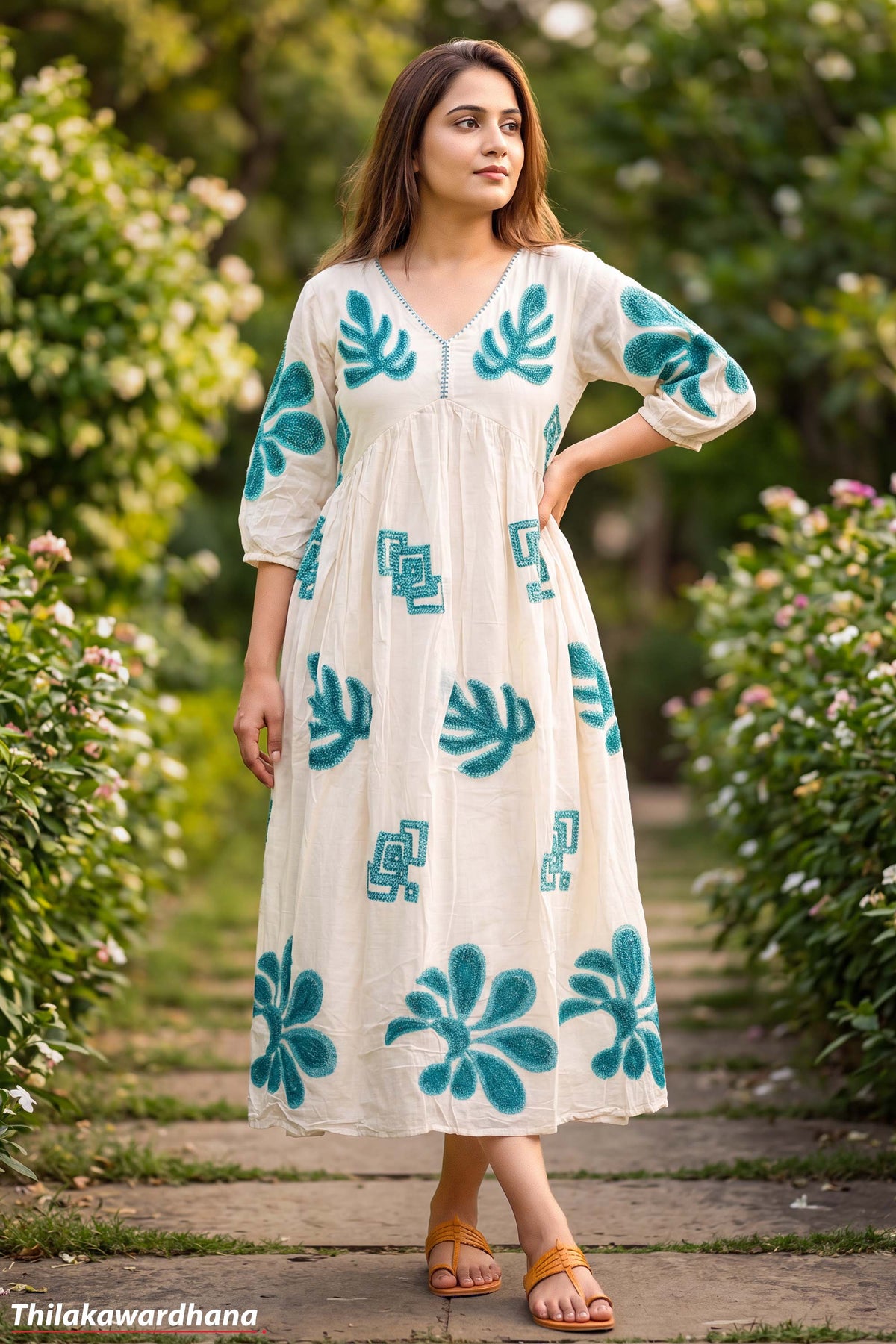 Indian Embroidered Maxi Dress