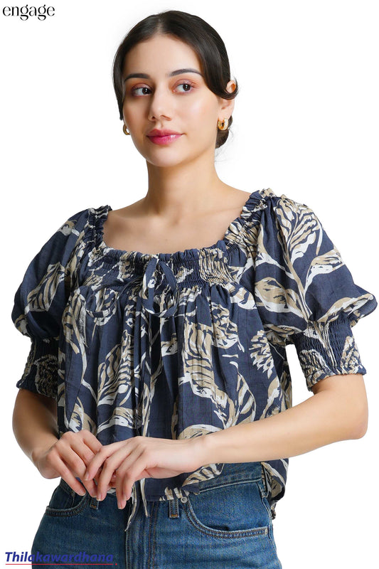 Engage Square Neck Printed Top