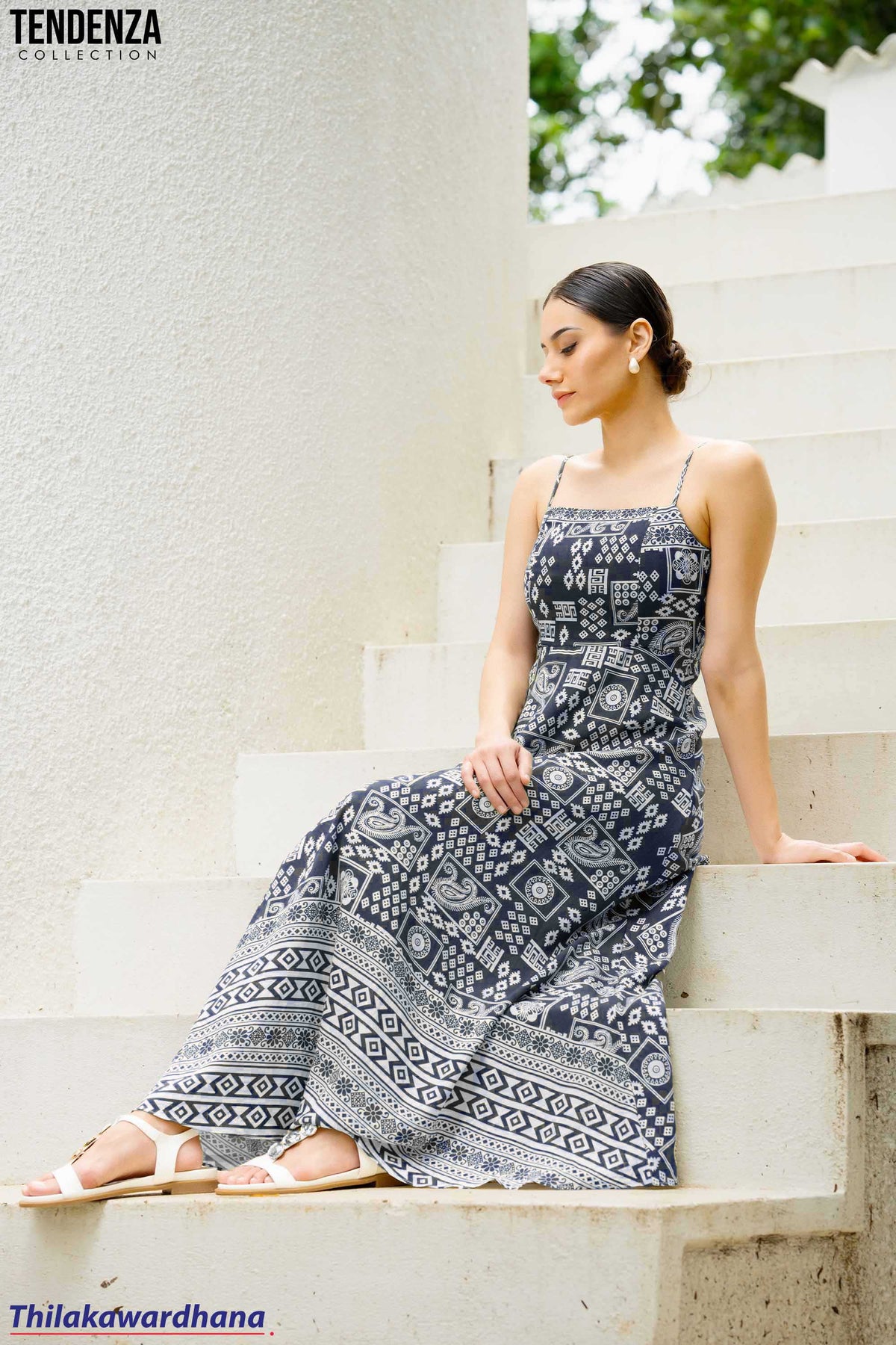 Tendenza Spaghetti Strap Maxi Dress