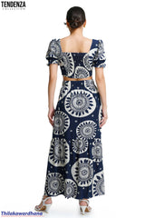 Tendenza Tiered Printed Skirt