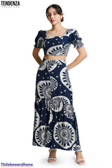 Tendenza Tiered Printed Skirt