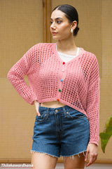 Featherlight Mesh Top - Free Size