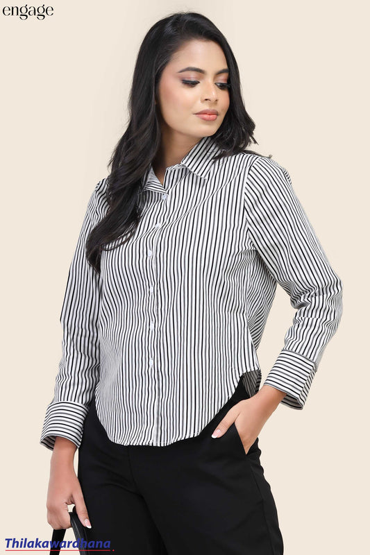 Engage Long Sleeve Striped Shirt