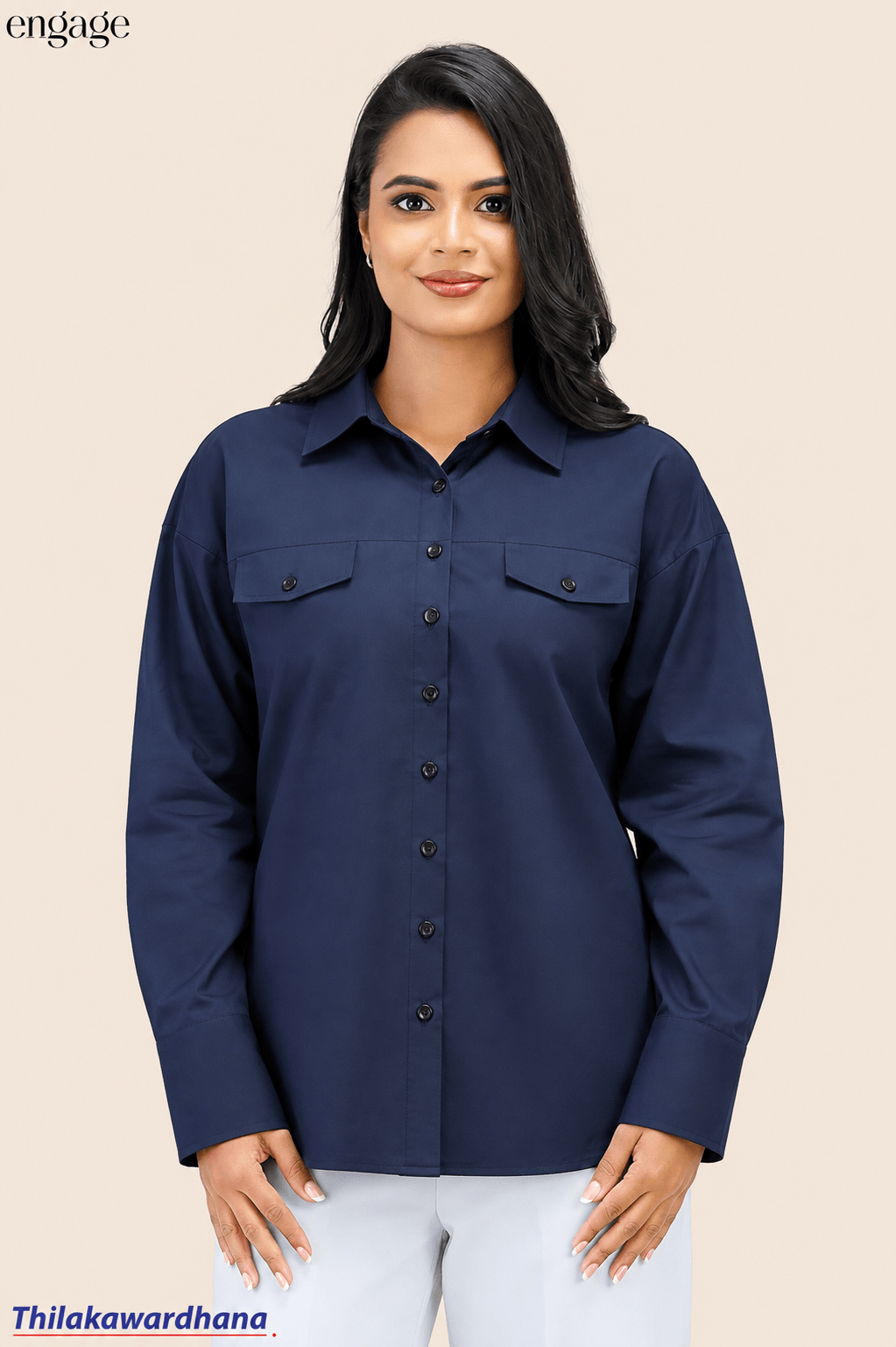 Engage Relaxed Fit Navy Utility Shirt