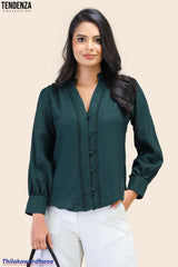 Tendenza Trim Lace Insert Tunic Top