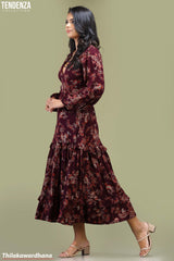 Tendenza Deep V Neck Maxi Dress