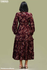 Tendenza Deep V Neck Maxi Dress