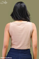 Bella Textured Crop T Shirt