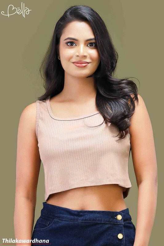 Bella Textured Crop T Shirt