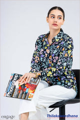 Engage Botanical Print Long Sleeve Shirt