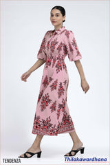 Tendenza Elegant Floral Printed Maxi Dress