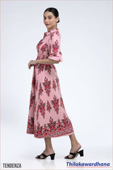 Tendenza Elegant Floral Printed Maxi Dress