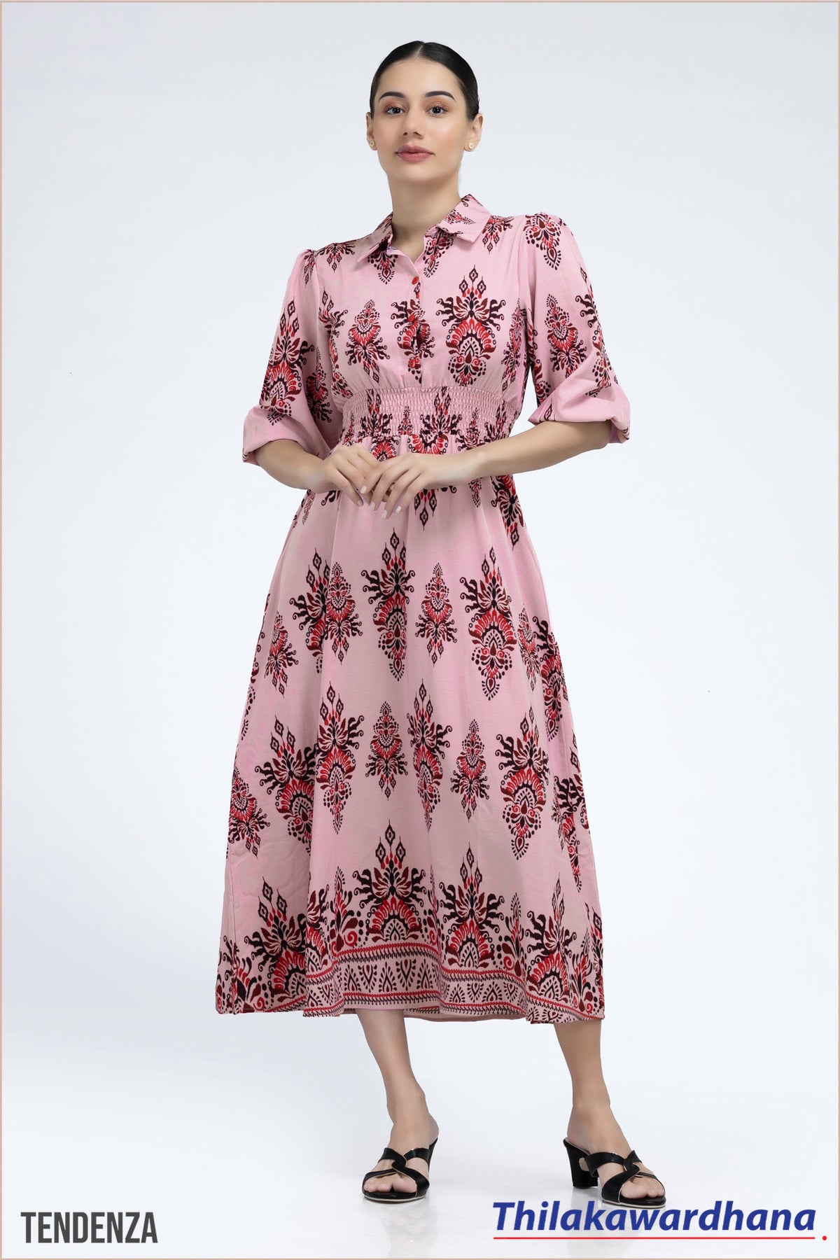 Tendenza Elegant Floral Printed Maxi Dress