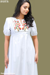 Aura Embroidered Midi Dress