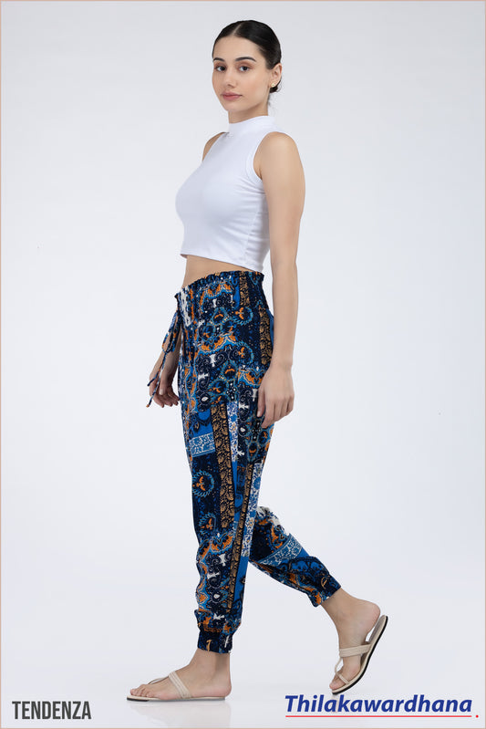 Tendenza Smocked Waist Casual Pant