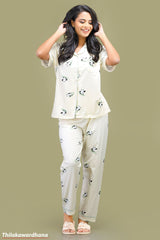 Printed 3pcs Pijama Kit - Free Size