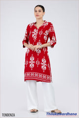 Engage Printed Kurtha Top