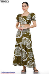Tendenza Tiered Printed Skirt