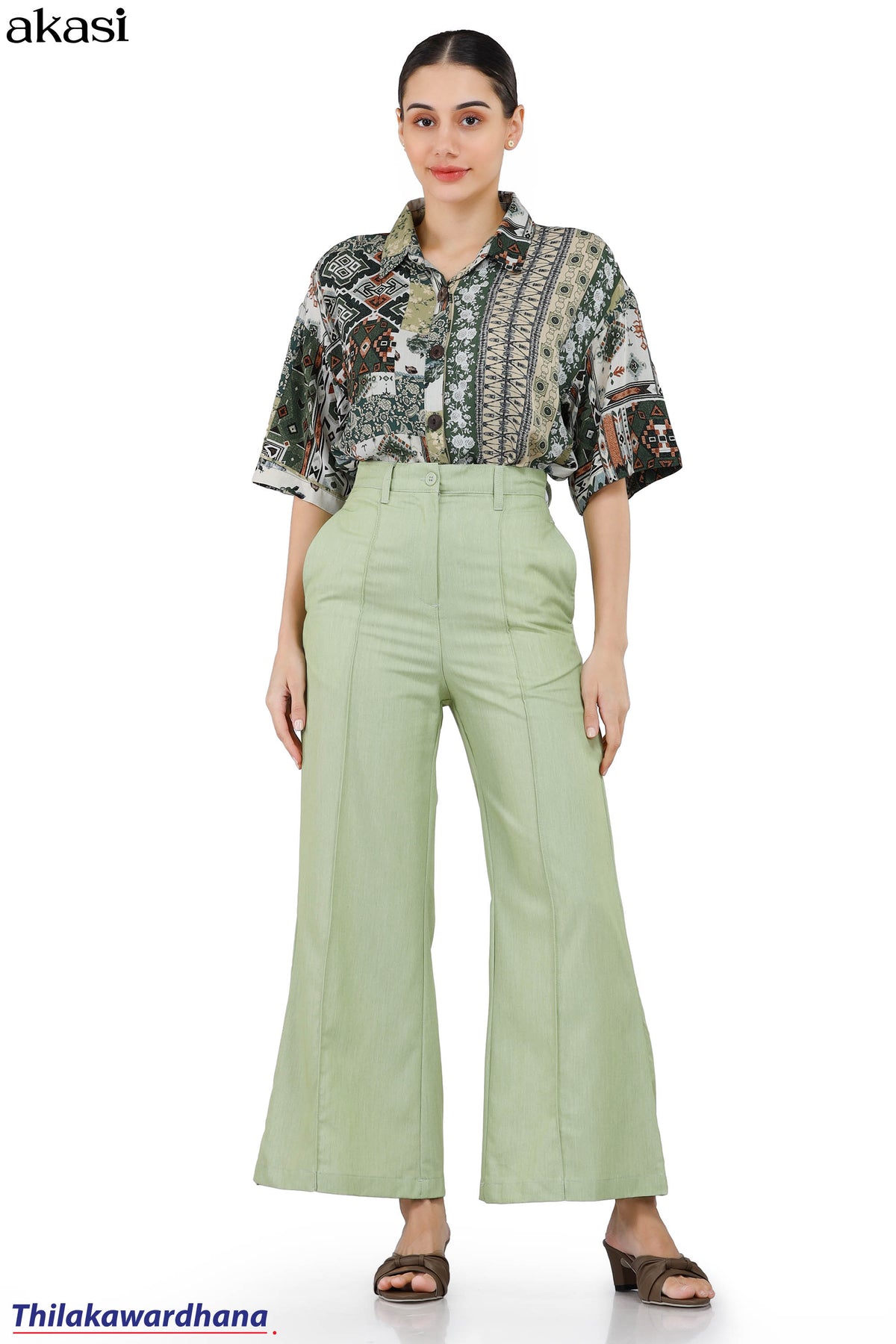 Akasi High Waist Seam Detailed Pant