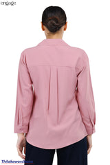Engage Rosewood Back Pleat Classic Shirt