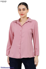 Engage Rosewood Back Pleat Classic Shirt