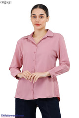 Engage Rosewood Back Pleat Classic Shirt