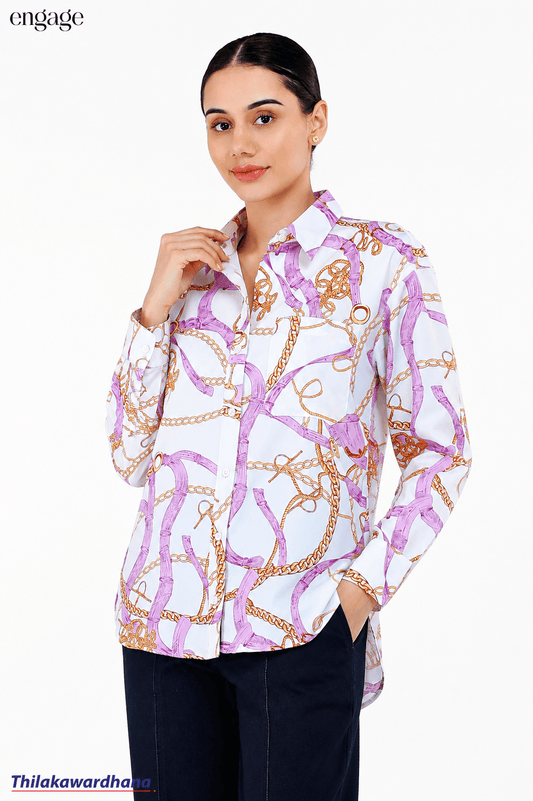 Engage Gold Chain Print Shirt