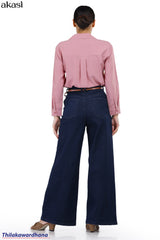 Akasi Dark Wash Seam Detailed Jean