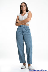 Mid Wash Seam Detailed Jean
