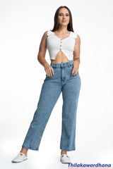 Mid Wash Seam Detailed Jean