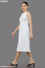 Aura Pintuck Detailed Midi Dress
