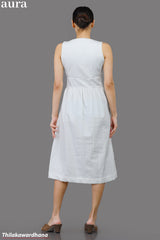 Aura Pintuck Detailed Midi Dress