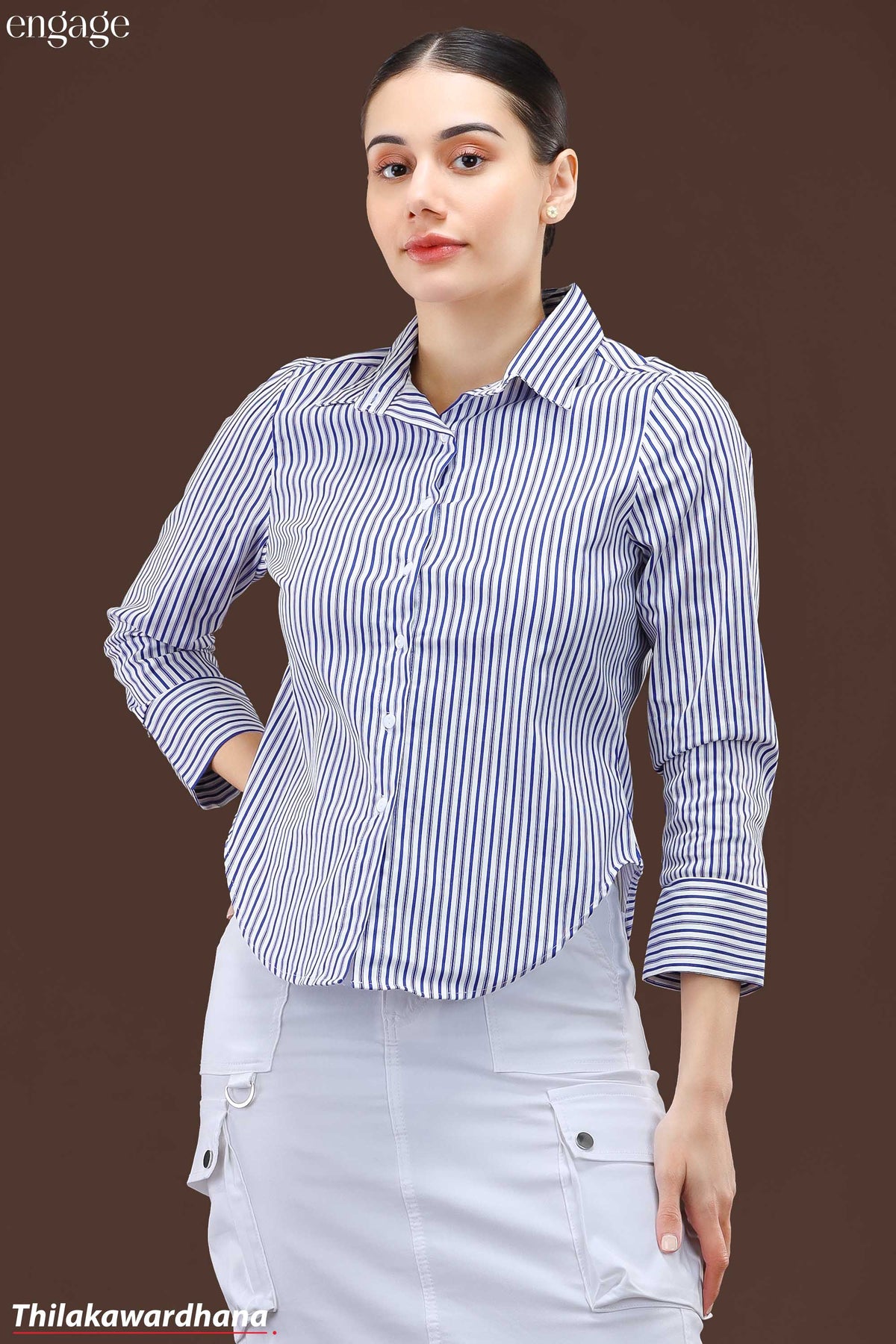 Engage Long Sleeve Striped Shirt