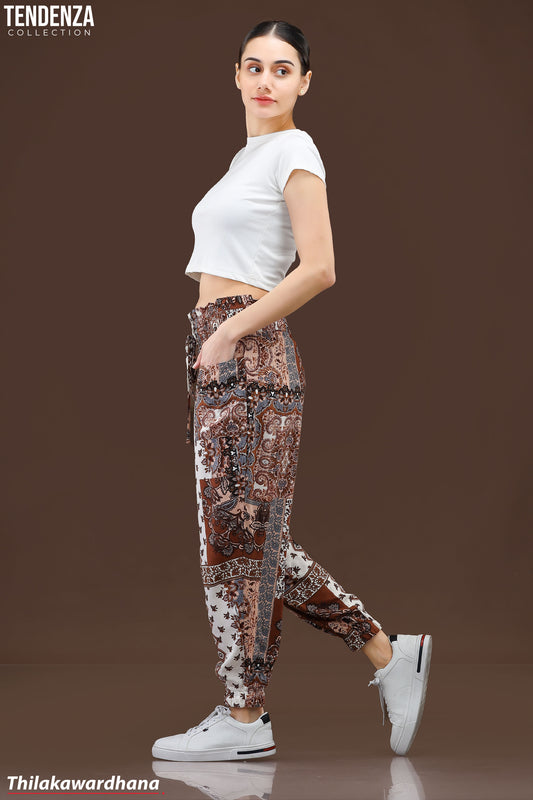 Tendenza Smocked Waist Casual Pant