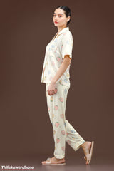 Printed 2pcs Pijama Kit - Free Size