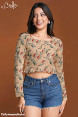 Bella Ivory Leaf Knit Top