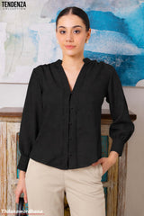 Tendenza Trim Lace Insert Tunic Top
