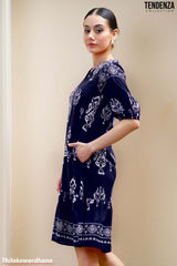 Tendenza V Neck Tiered Midi Dress