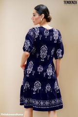 Tendenza V Neck Tiered Midi Dress