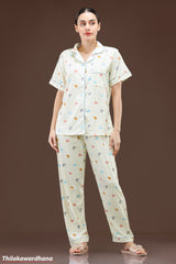 Printed 2pcs Pijama Kit - Free Size