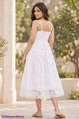 Aura Floral Embroidered Tiered Maxi Dress