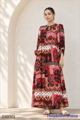 Tendenza Bohemian Printed Maxi Dress